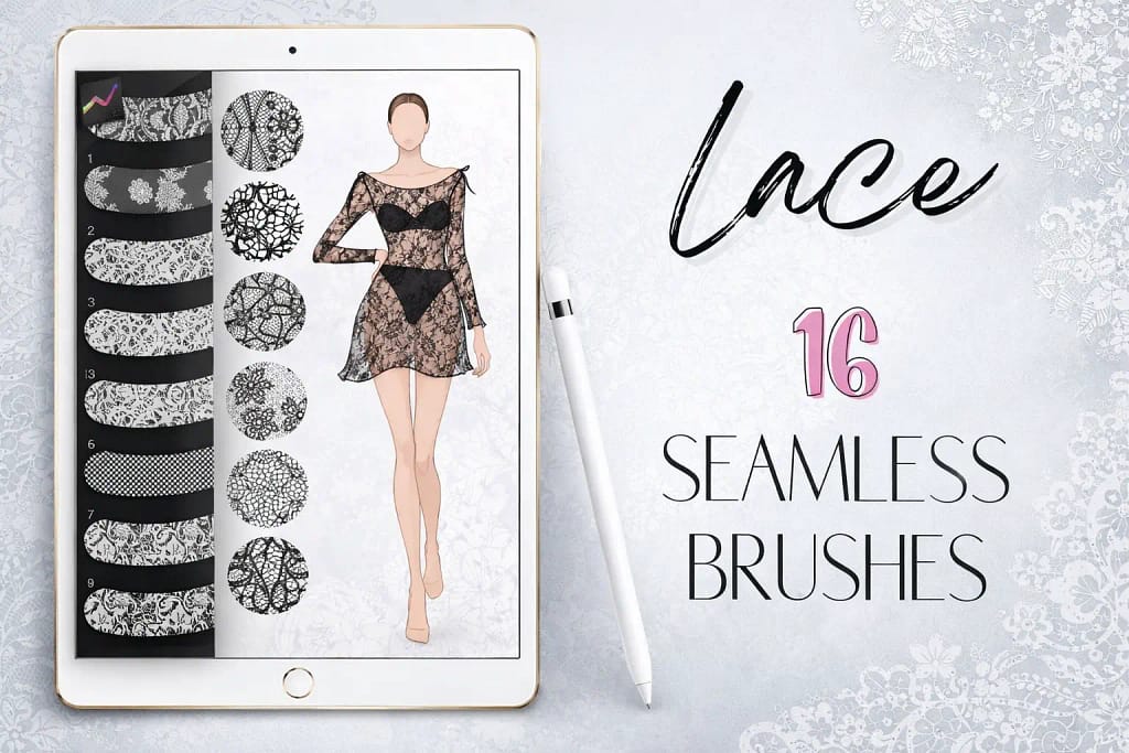 12 Best Procreate Lace Brushes (Free & Premium) + How to Make Your Own 10 487217064b3e1082d04b542baa55101f 0 1771495277 5030