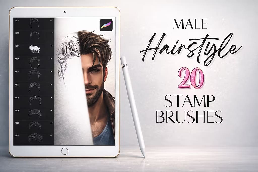 12 Best Procreate Hair Brushes (Free Downloads & Curly Styles) 7 75018871b14ab1cf45eae6bfd445c537 0 1772035588 1983