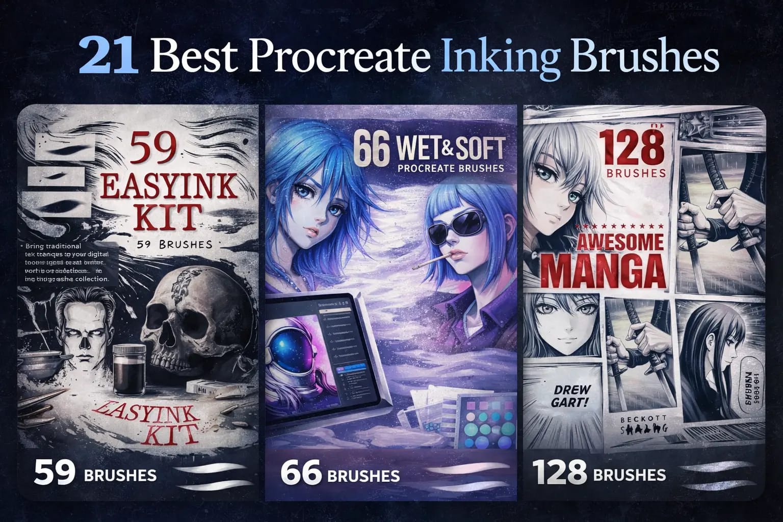 21 Best Procreate Inking Brushes (Comics, Manga & Calligraphy) 1 You are currently viewing 21 Best Procreate Inking Brushes (Comics, Manga & Calligraphy)
