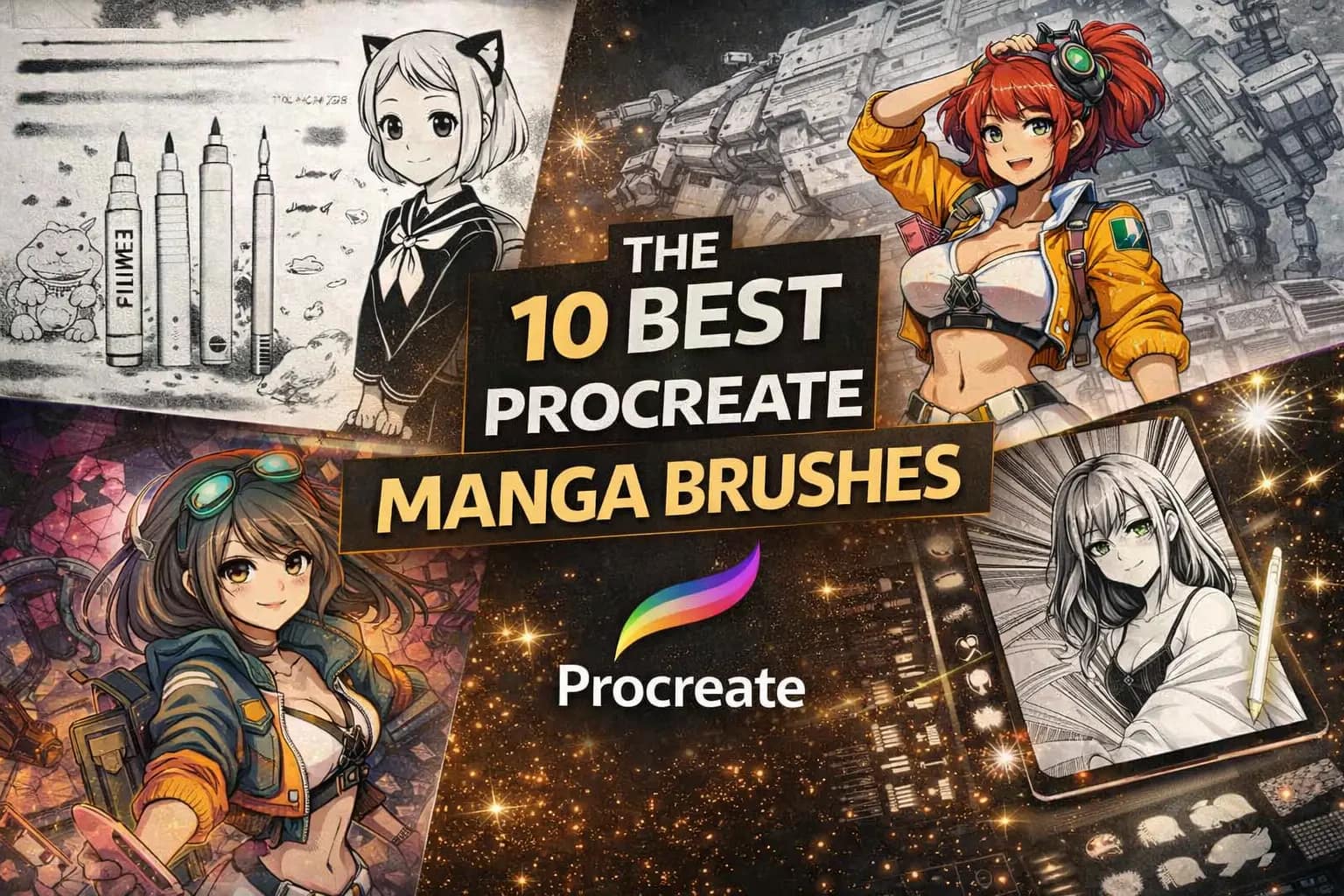 10 Best Procreate Manga Brushes (Inking, Screentones, & More) 1 You are currently viewing 10 Best Procreate Manga Brushes (Inking, Screentones, & More)