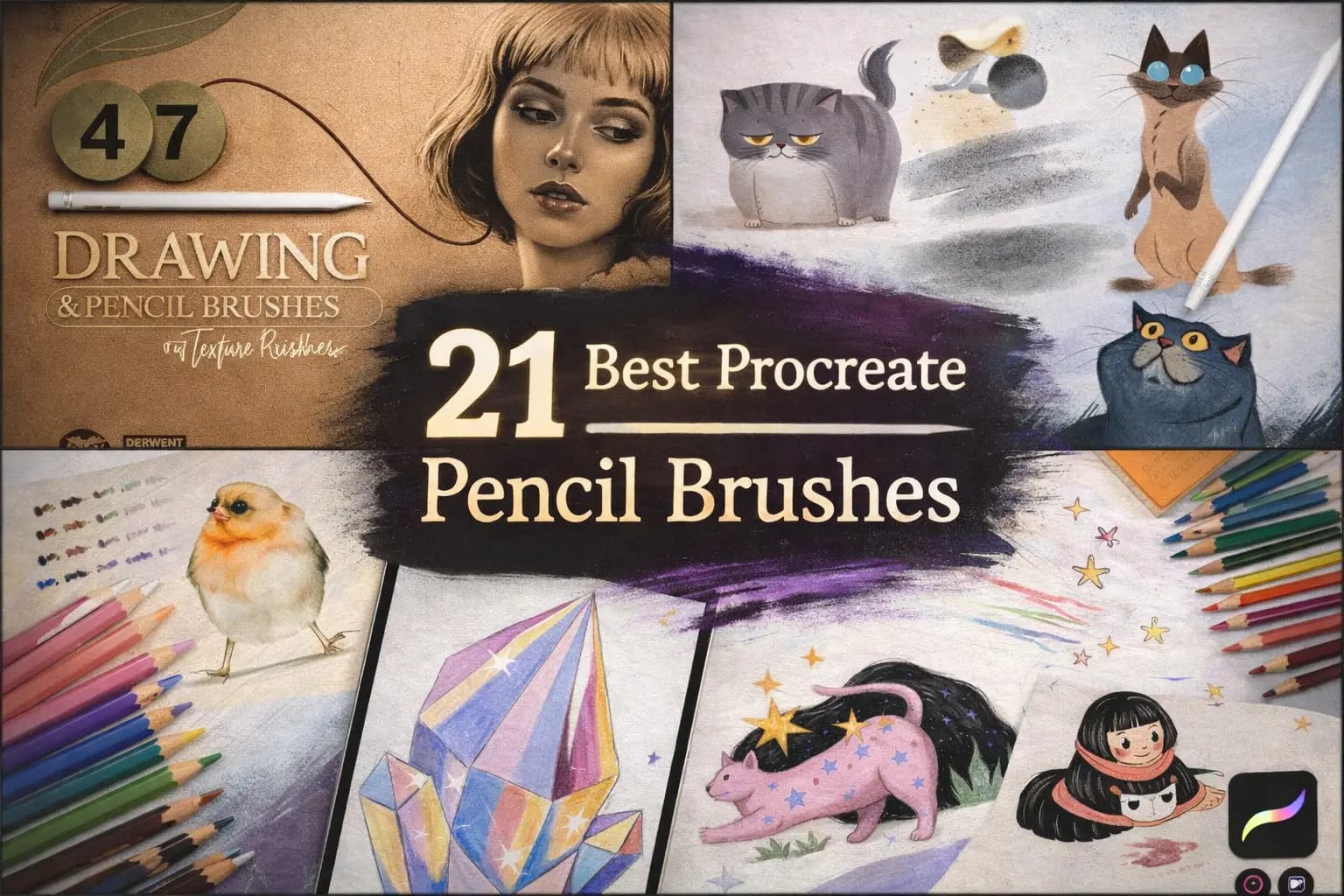 21 Best Procreate Pencil Brushes: Realistic Graphite & Color Sets (2026) 1 You are currently viewing 21 Best Procreate Pencil Brushes: Realistic Graphite & Color Sets (2026)