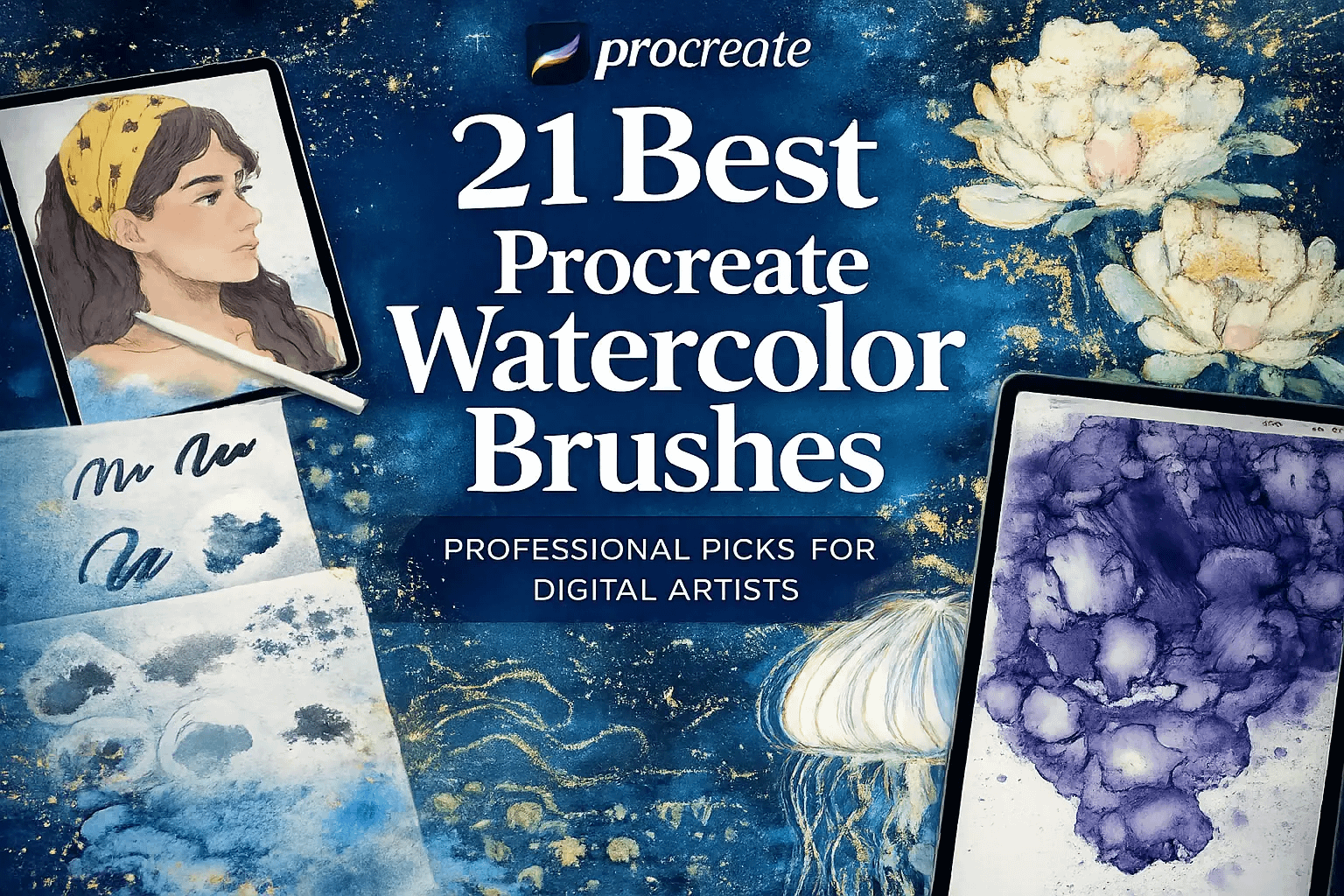 21 Best Procreate Watercolor Brushes: Free & Realistic Sets (2026) 1 You are currently viewing 21 Best Procreate Watercolor Brushes: Free & Realistic Sets (2026)