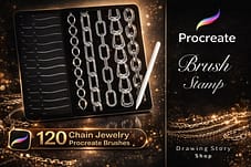 15 Best Procreate Chain & Jewelry Brushes 2 120 Procreate Chain Jewelry Brushes