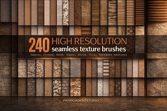 18 Best Procreate Pattern Brushes (Seamless Textures & Guide) 2 240 Seamless Texture Brushes