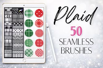 18 Best Procreate Pattern Brushes (Seamless Textures & Guide) 3 Plaid Texture Seamless Brushes
