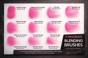12 Best Procreate Skin Brushes & Color Palettes 4 10 Procreate Blending Brushes