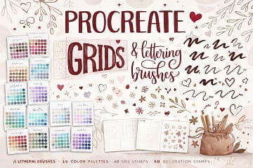16 Best Procreate Lettering & Calligraphy Brushes (2026) 2 Procreate Lettering Toolkit