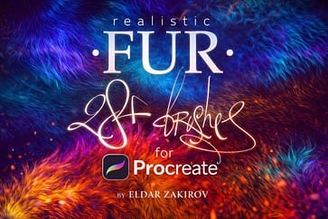 Top 12 Procreate Fur Brushes for Realistic Animal Art 2 Realistic FUR Brushes for Procreate