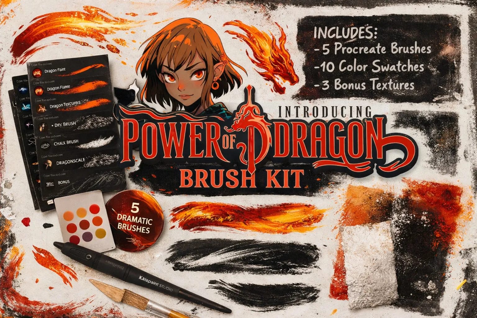 10 Best Procreate Font Packs & How to Add Them to iPad 5 Power of Dragon Font Kit