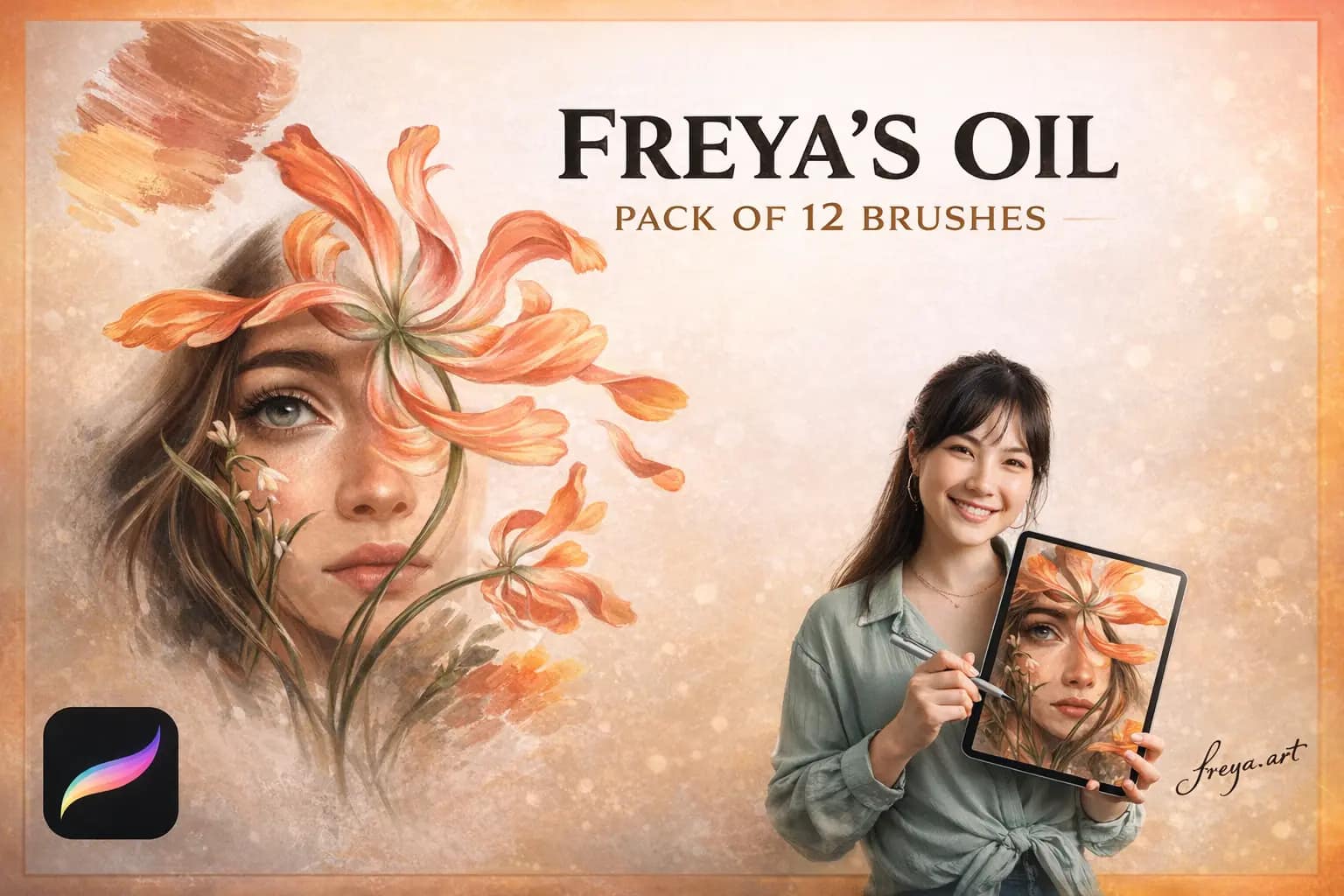 7 Best Procreate Blending Brushes (Free & Paid) + DIY Tutorial 3 Oil Brushes Procreate