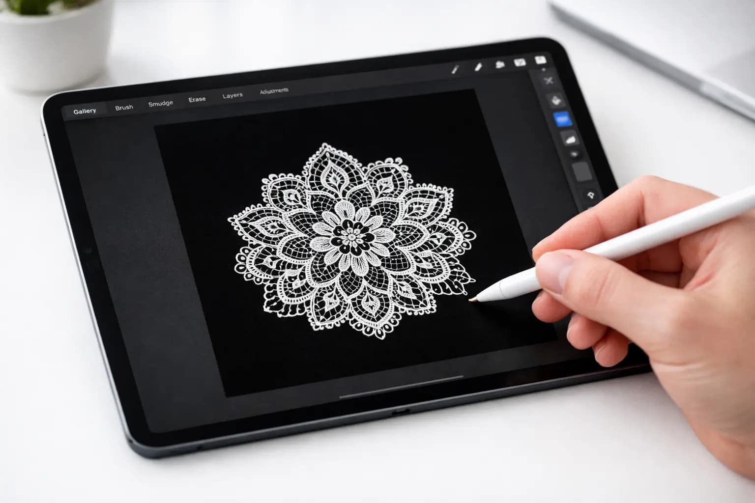 12 Best Procreate Lace Brushes (Free & Premium) + How to Make Your Own 6 How to make lace brush in Procreate tutorial