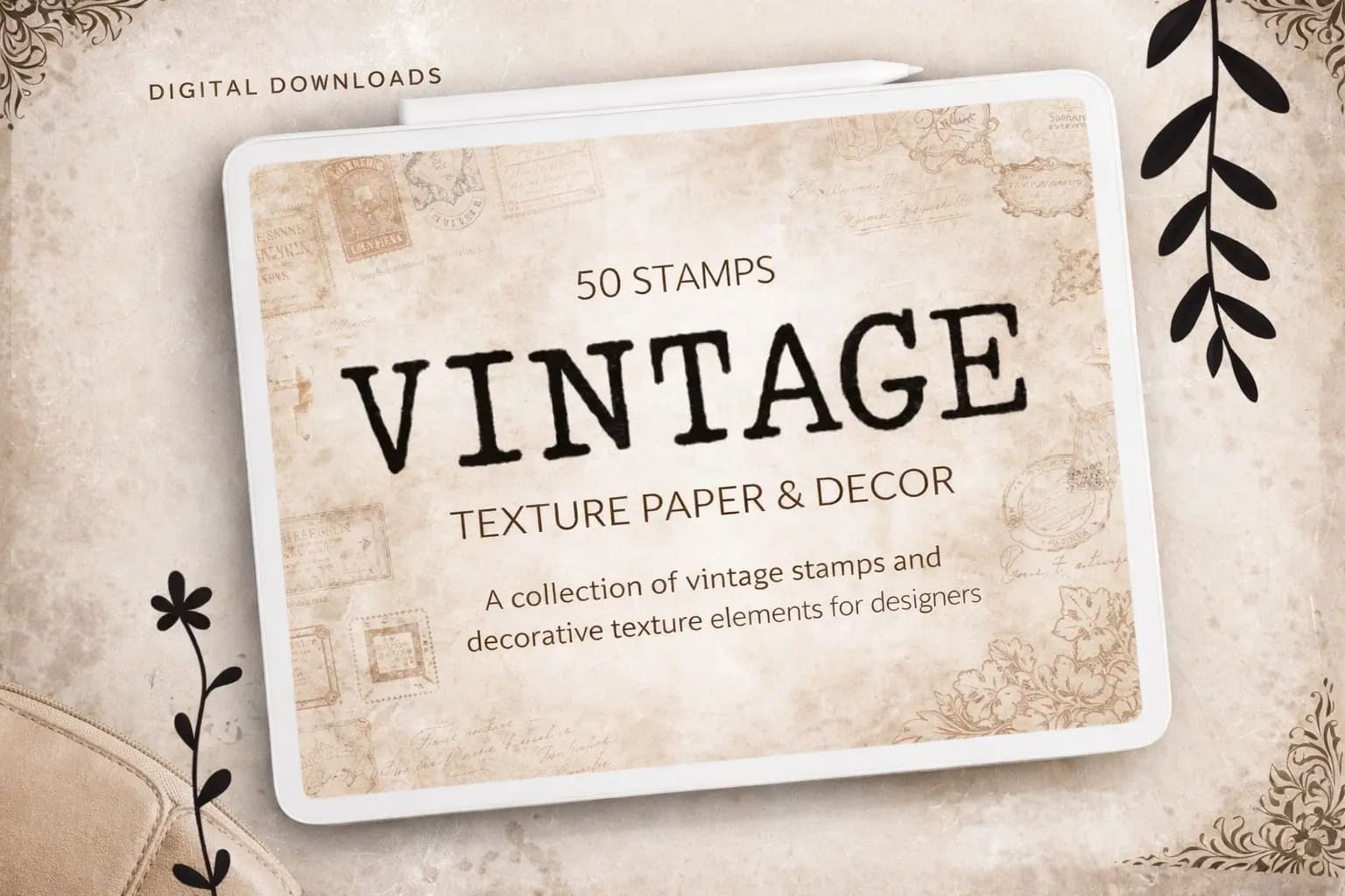 21 Best Procreate Inking Brushes (Comics, Manga & Calligraphy) 4 Vintage Texture Paper Brushes