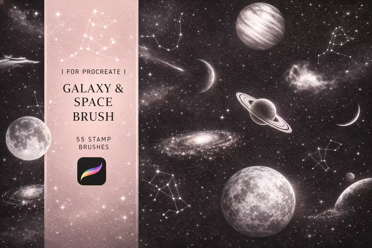 12 Best Procreate Star Brushes for Magical Night Skies 3 55 Procreate Galaxy and Space Brushes