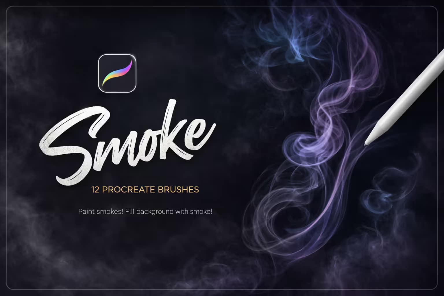 12 Best Procreate Cloud Brushes for Realistic & Anime Skies 4 Smoke Procreate Brushes Sko4