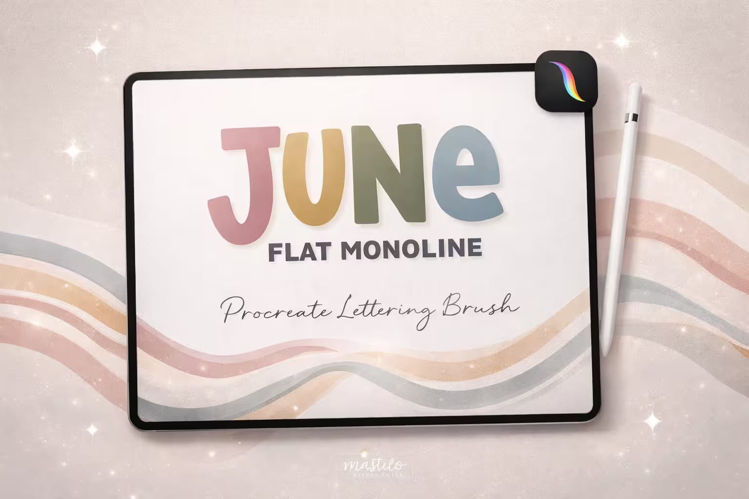 10 Best Procreate Monoline & Outline Brushes 4 Flat Monoline Procreate Brush